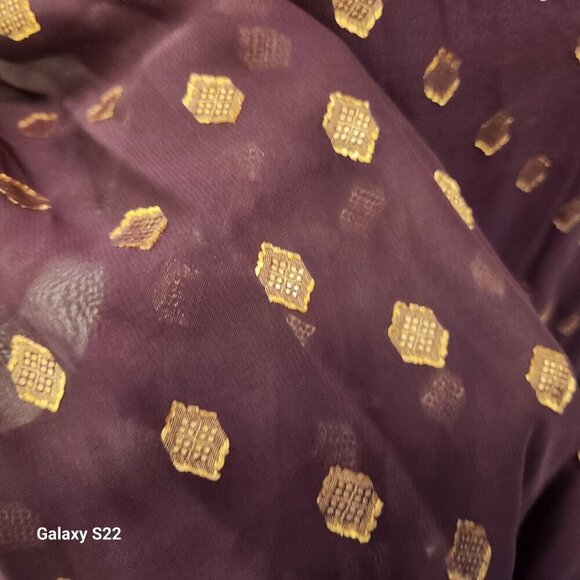 Calvin Klein Maroon and Gold Baby doll dress. NWT. Size 12 - Picture 4 of 12